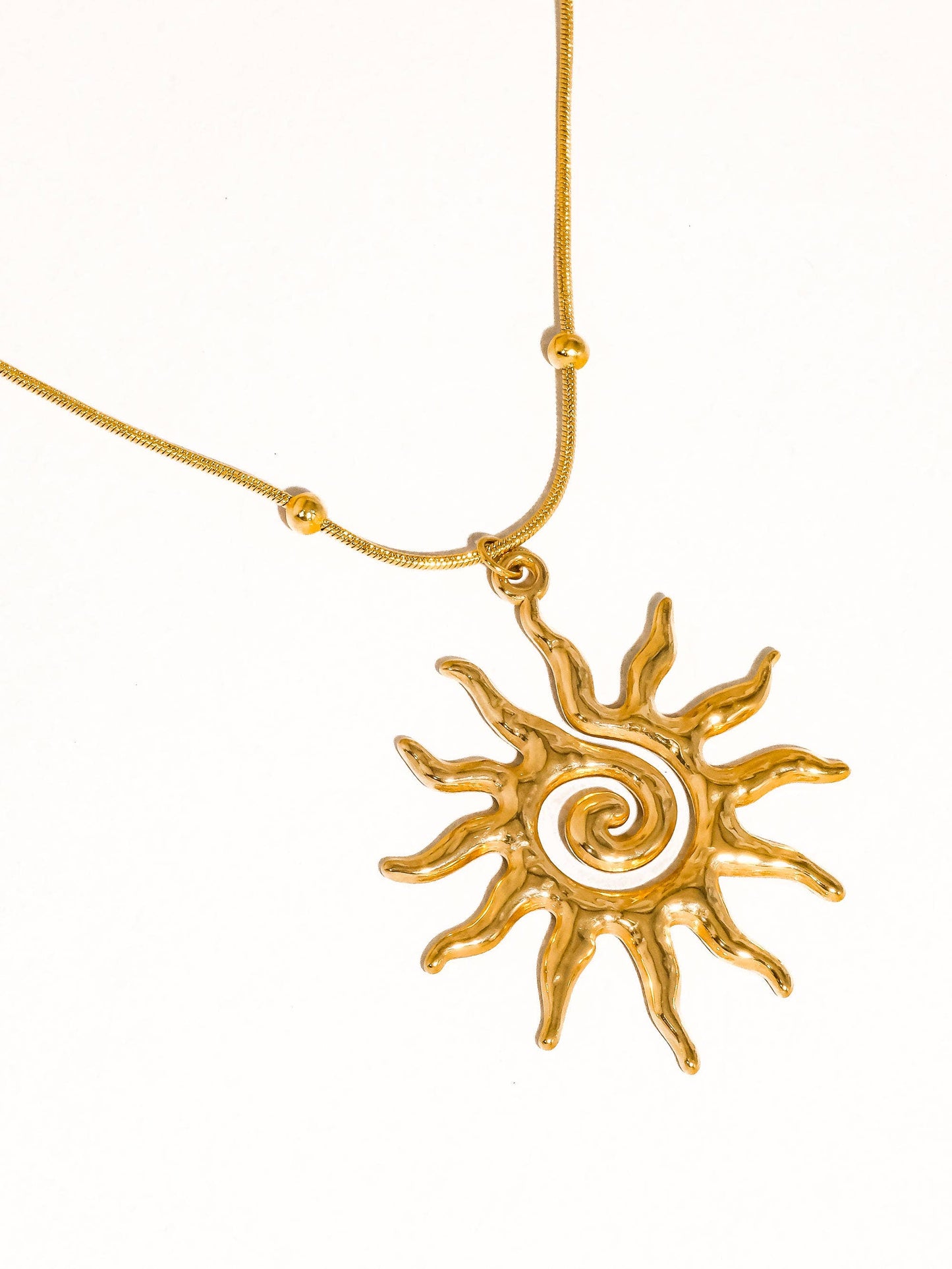 Golden Rays Sun Necklace