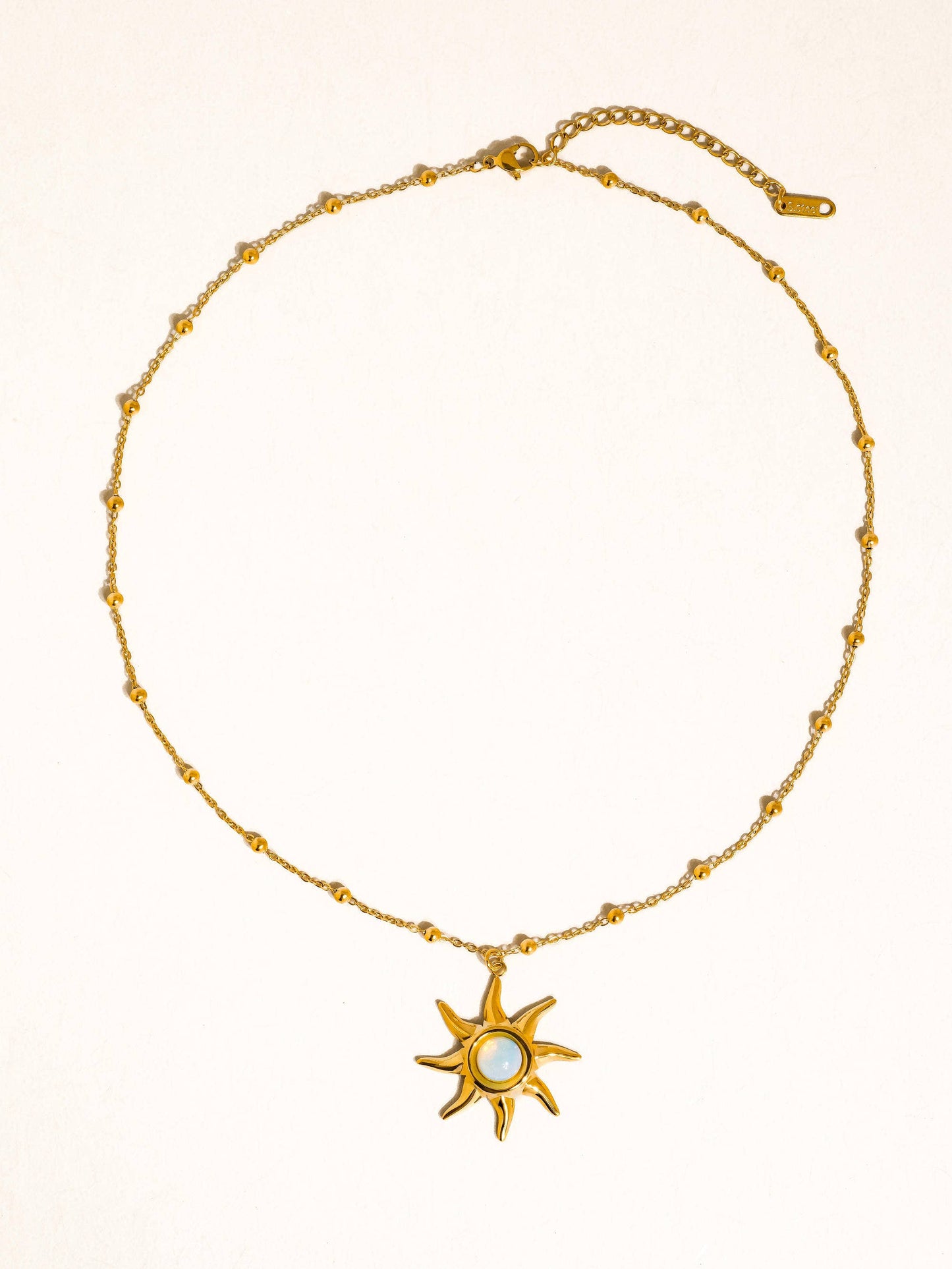 Astoria 18K Gold Non-Tarnish Sun Pendant Chain Necklace