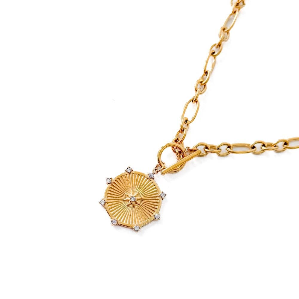 Sunburst Diamond Chain Necklace - WATERPROOF