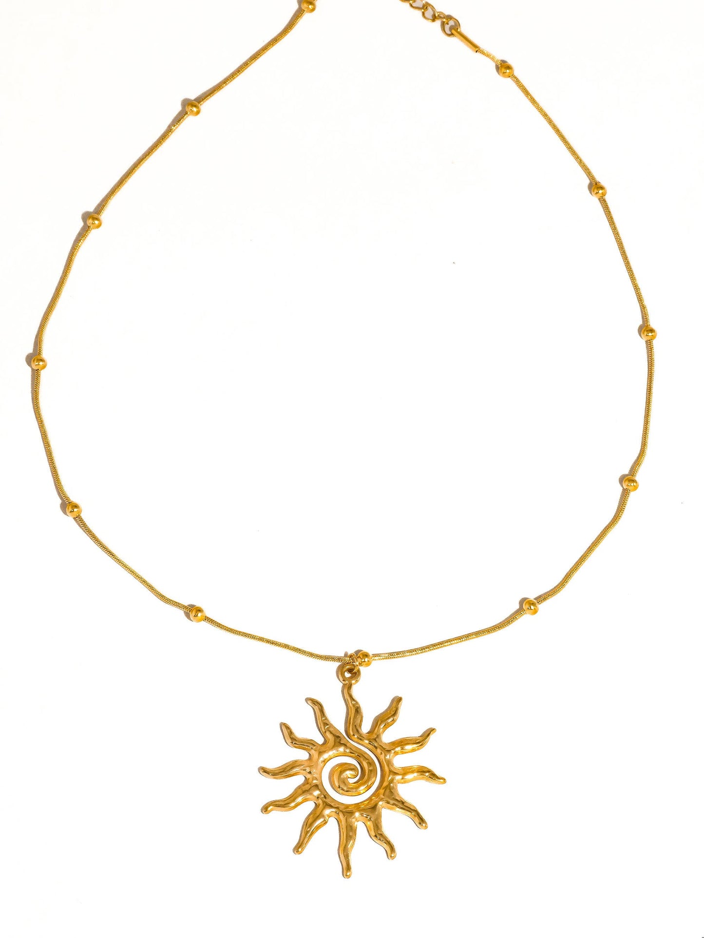 Golden Rays Sun Necklace
