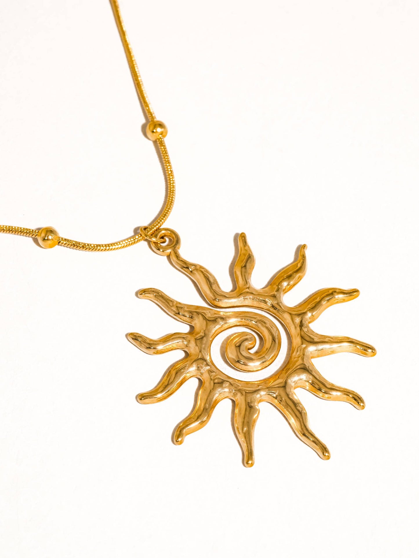 Golden Rays Sun Necklace